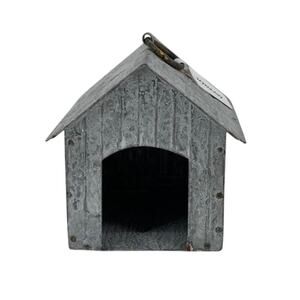 Terrain Zinc Handcrafted Miniature Dog House Ornament Anthropologie J19-5